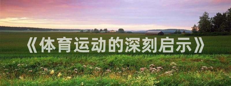 球速体育：《体育运动的深刻启示》